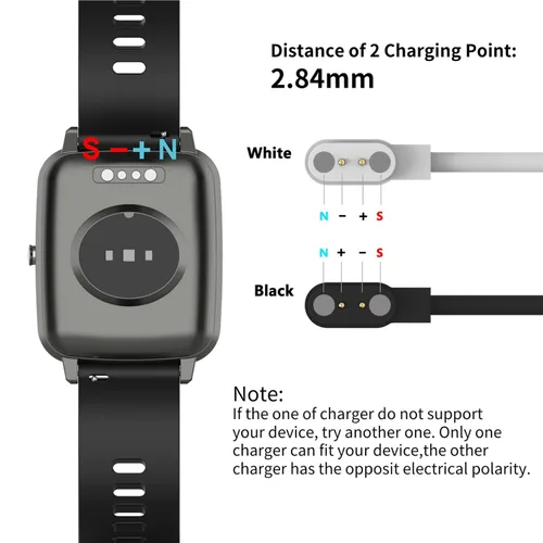 Vista 2 de Cargador de repuesto compatible con LW51- Gydom/ENOMIR/Parsonver, cargador de reloj inteligente magnético portátil de 23.6 in, cable de carga USB