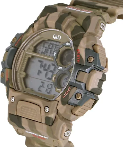 Vista 4 de Q&Q Reloj deportivo con cronógrafo digital grande para hombre, 5 alarmas
