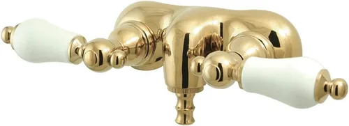 Vista 6 de Kingston Brass CC45T8 - Grifo vintage de 3-3/8 pulgadas para bañera de pared, níquel cepillado