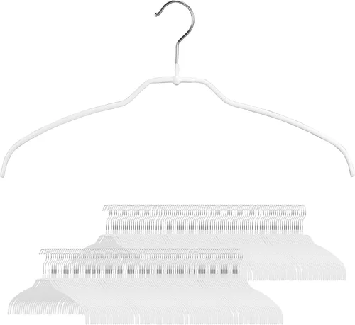 Vista 18 de Mawa Reston Lloyd Silhouette Series - Percha antideslizante que ahorra espacio, estilo 42 pies, paquete de 4, color negro