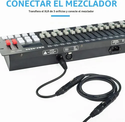 Vista 6 de DMX-512 XLR 5 pines macho a XLR 5 pines hembra DMX cable de iluminación (1.5M/5FT)