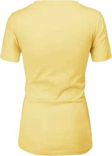 Vista 3 de H2H Camiseta casual ajustada para mujer, manga corta, mezcla de algodón, diseño básico