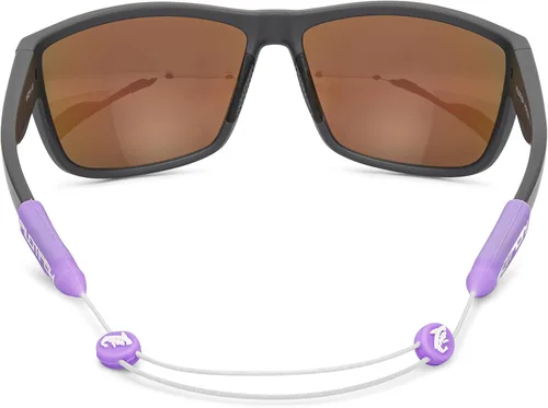 Vista 2 de Pilotfish Correa de cable de retención ajustable sin cola lentes de sol, gafas, lentes (16 pulgadas, coral morado)