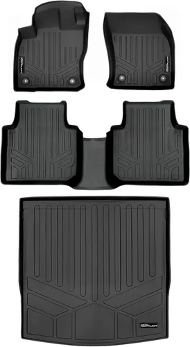 Vista 23 de SMARTLINER Juego de tapetes de piso de primera fila para Volkswagen Tiguan 2009-2017