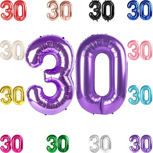 Vista 376 de Globo negro del número 0 de 40 pulgadas – globo número 0, decoraciones