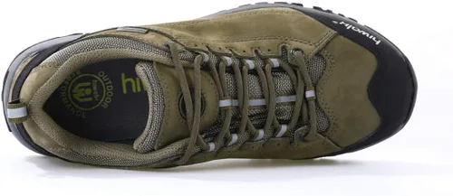 Vista 4 de HIWALK Zapatos de senderismo impermeables confort mediados tobillo montañismo zapatos transpirable ligero escalada camping trekking al aire libre