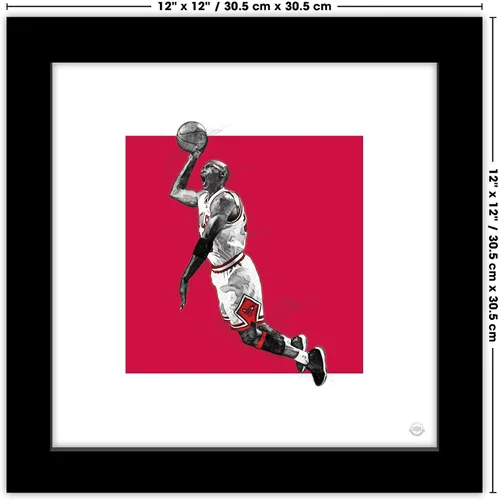 Vista 6 de Trends International Gallery Pops Michael Jordan - Póster artístico de pared con diseño de explosión de color, 12 x 12 pulgadas, versión de marco