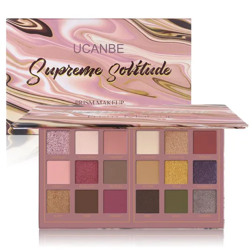 Vista 10 de Paleta de Sombras de Ojos Gótica Verde Morada - 18 Colores Mate Brillante Metálico Brillante y Oscuro Sombras de Ojos Góticas Ahumadas