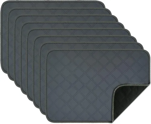 Vista 23 de RIOUSSI - Almohadillas reutilizables para orina para perros, cachorros, lavables, absorbentes, a prueba de fugas Soft Material Non-Slip Bottom