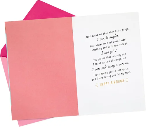 Vista 2 de Hallmark Tarjeta de cumpleaños para mamá de hija (mujeres fuertes)