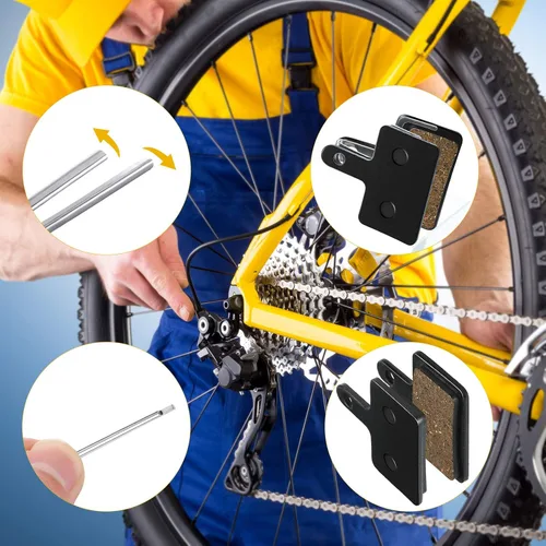 Vista 4 de 6 pastillas de freno de bicicleta compatibles con Shimano Deore TRP Tektro Br-M575 M525 M515 T615 T675 M505 M495 M486 M485 M475 M465 M447 M446 M445