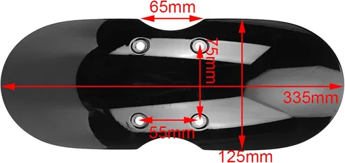 Vista 2 de Motocicleta guardabarros delantero ABS rueda delantera reemplazo para bicicleta refrigerada 2001 2016, impacto, ajuste directo