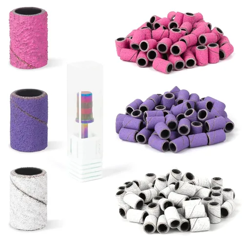 Vista 26 de Lavinda Brocas para taladro de uñas de 3/32 pulgadas de fácil remoción para bandas de lijado, mandril pequeño profesional de acero inoxidable de 3.1