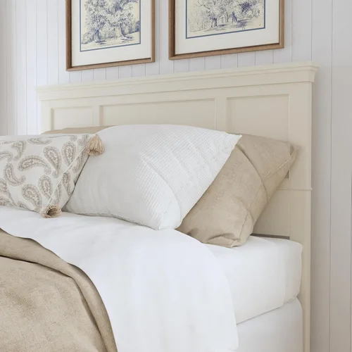 Vista 4 de Homestyles Cabecero Queen Nápoles blanco roto Blanco hueso
