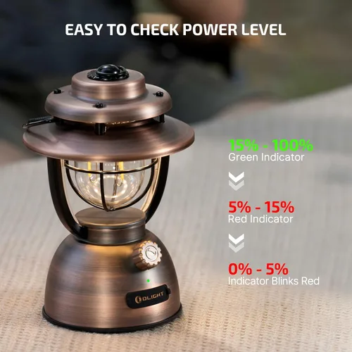 Vista 8 de OLIGHT Olantern Classic 2 Pro - Linterna de campamento con control de aplicación, linterna LED recargable de 300 lúmenes con fuentes de luz duales