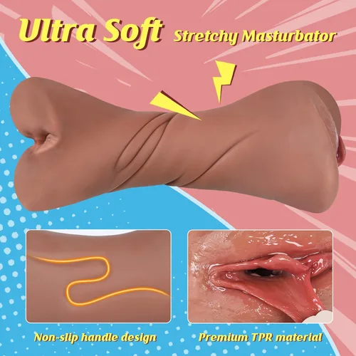 Vista 4 de Juguetes sexuales de bolsillo para hombres, 7.5 pulgadas de profundidad, muñecas sexuales realistas para hombres con vagina carnosa ultra suave