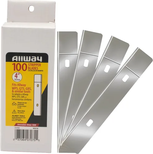 Vista 7 de ALLWAY WSB10 Cuchillas raspadoras de repuesto con dispensador, 4 pulgadas, paquete de 10
