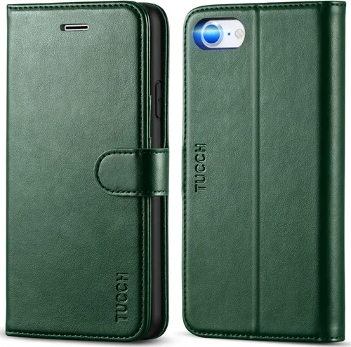 Vista 13 de TUCCH - Funda tipo cartera compatible con iPhone 8