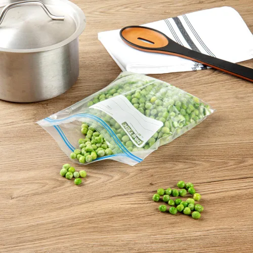 Vista 6 de Restaurantware Bag Tek - Bolsas con cremallera para congelador de 1 cuarto de galón, 25 bolsas desechables con cremallera, bolsas de plástico