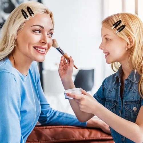 Vista 5 de 8 pinzas para el cabello sin arrugas para mujer, accesorios de maquillaje Negro