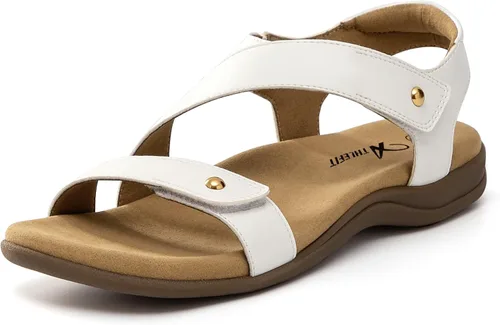 Vista 9 de Athlefit Sandalias ortopédicas cómodas para mujer con soporte de arco ajustable para caminar sandalias ortopédicas casuales