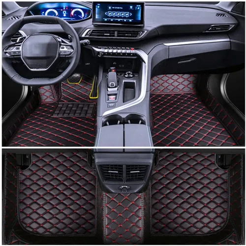 Vista 2 de Alfombrillas de cuero para automóvil Z4 Convertible E85 E86 2004-2008 2004-2008, tapete de cuero artificial, forro de piso impermeable completo Beige