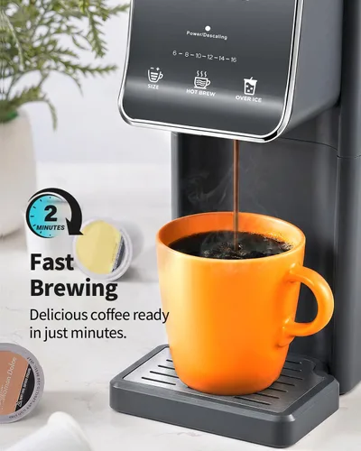Vista 7 de KIDISLE Cafetera molida y taza K de una sola porción, preparación caliente