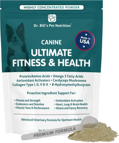 Vista 9 de Dr. Bill's Canine Ultimate Fitness & Health - Multivitamínico diario para perros para energía, longevidad y apoyo de todo el cuerpo - Suplemento