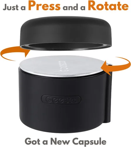 Vista 6 de Kit de recarga de cápsulas de café de fácil sellado para Nespresso Vertuoline con un cepillo, cuchara, soporte de cápsula reutilizable y 80 sellos