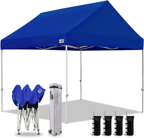 Vista 15 de Eurmax Tienda de campaña desplegable de Estados Unidos de 10 x 10, tienda de campaña para eventos de grado comercial con bolsa rodante patentada sin