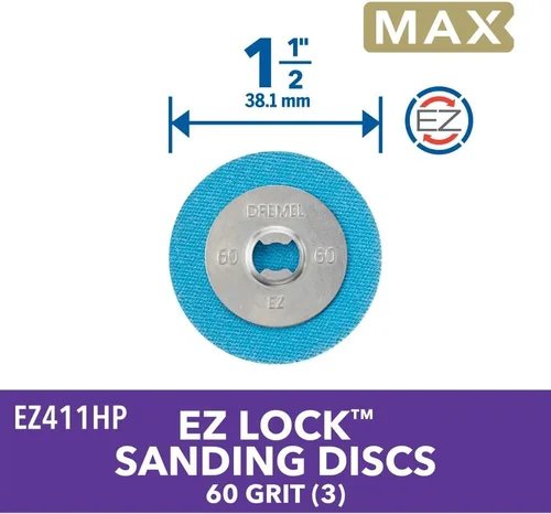 Vista 2 de Dremel EZ411HP Discos de lijado Max de 60 granos de 1-1/2" (38.1mm)