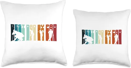 Vista 3 de Retro Shirt As Golf Best Dad by Par Gifts Throw Pillow, 16x16, Multicolor
