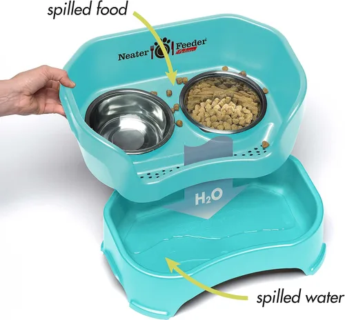 Vista 3 de Neater Pet Brands Neater Feeder Deluxe Cuencos para Perros Elevad os a Prueba de Derrames para Perros Pequeños Menos de 19 lbs, Fabricado en EE.UU.