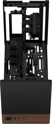 Vista 19 de Fractal Design Terra Graphite - Panel frontal de madera de nogal - Factor de forma pequeño - Carcasa para juegos Mini ITX - Cable elevador PCIe 4.0