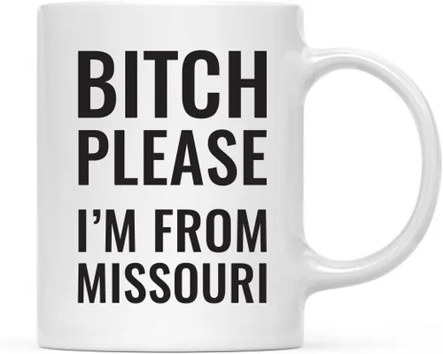 Vista 85 de Andaz Press Taza de café de 11 onzas, regalo de broma, Bitch Please I'm from Alabama, paquete de 1, incluye caja de regalo, divertidas ideas