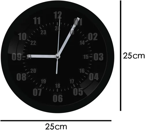 Vista 9 de The Geeky Days Reloj de pared con signo de neón de 24 horas de tiempo militar con retroiluminación LED zona horaria mundial militar signo de neón