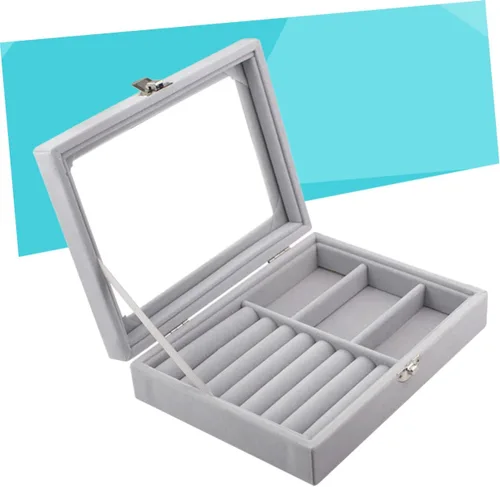 Vista 3 de Box For Women Earrings Display Holder Jewelry Storage Organizer Travel Jewelry Case Ring Storage Case Travel Jewelry Organizer Necklace Organizer