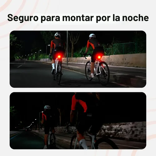 Vista 7 de CooSpo TR70 Luz Trasera de Radar para Bicicleta, Alertas para Vehículos a 140M, Destacado de Frenado Automático, 7 Modos de Iluminación, Batería