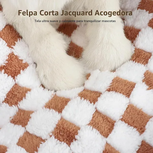 Vista 3 de JOEJOY Cama para perros medianos y pequeños, sofá cama ortopédica rectangular para perros, bonita cama moderna para cachorros con felpa jacquard