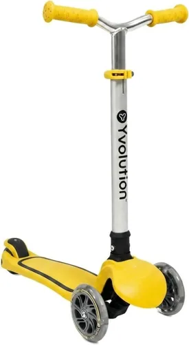 Vista 9 de Yvolution Y Glider Air Scooter for Kids, 3 Wheel Scooter for Toddlers 4 Adjustable Height Glider with Kick Scooters, Lean to Steer with LED Flashing