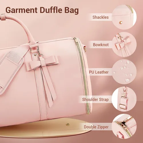 Vista 3 de Bolsas de ropa para viajes para mujer, Rosado, Lindo