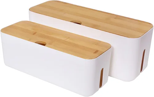 Vista 10 de Juego de Cajas de Gestión de Cables Changsuo, Cajas Organizadoras de Cables para Extensión de Cables, Tira de Alimentación, Protector Contra