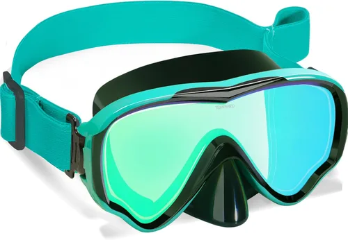 Vista 11 de Gafas de natación para niños con correa de tela para niños de 3 a 15 años, gafas de natación a prueba de fugas con cubierta nasal, vista clara