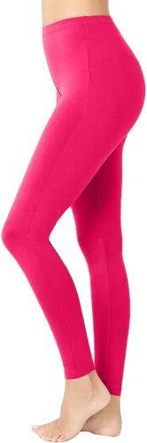 Vista 3 de Leggings de algodón para mujer con pantalones de cintura alta (S-3XL)
