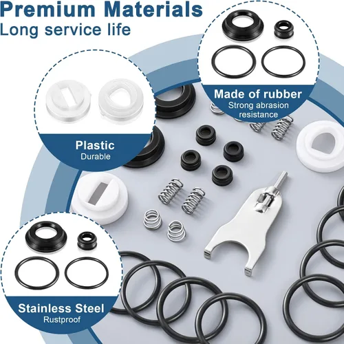 Vista 2 de Paquete de 2 kits de reparación de grifo de ducha de baño, compatible
