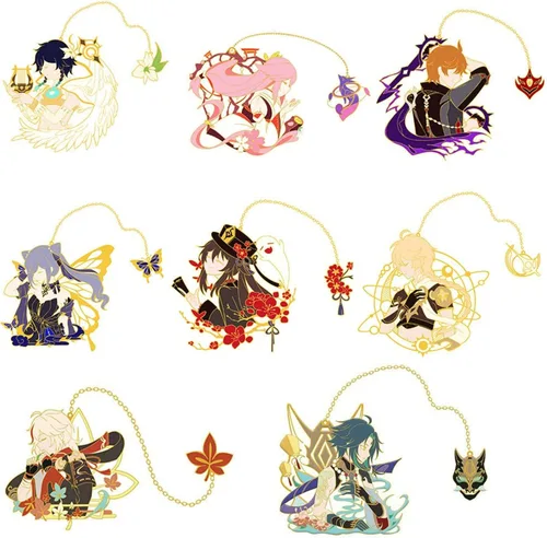 Vista 5 de Kazuha Genshin - Pin de esmalte de impacto Kaedehara Kazuha Jewelry Broche de solapa de regalo para los fanáticos, broche de insignia de metal
