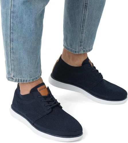 Vista 6 de Bruno Marc Zapatillas de malla para hombre Oxfords ligeras