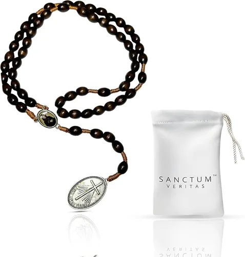 Vista 13 de SANCTUM VERITAS Saint Faustina Kowalska True Relic Chaplet Apostle Divine of Mercy Miraculous Medal Jesus I Trust in You Chaplet Three O' Clock