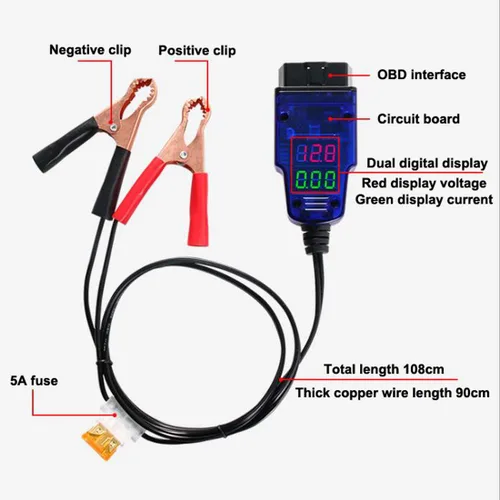 Vista 2 de OBD2 - Conector de protección de ahorro de memoria para coche, batería automotriz, ECU, protector de apagado y apagado del vehículo, herramienta