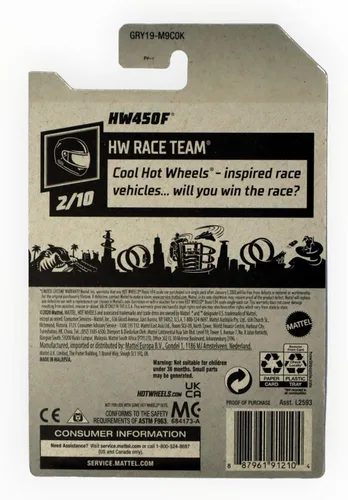 Vista 2 de Hot Wheels HW450F, [Azul] 182/250 Race Team 2/10